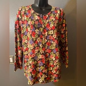 Talbots Cardigan. Floral print